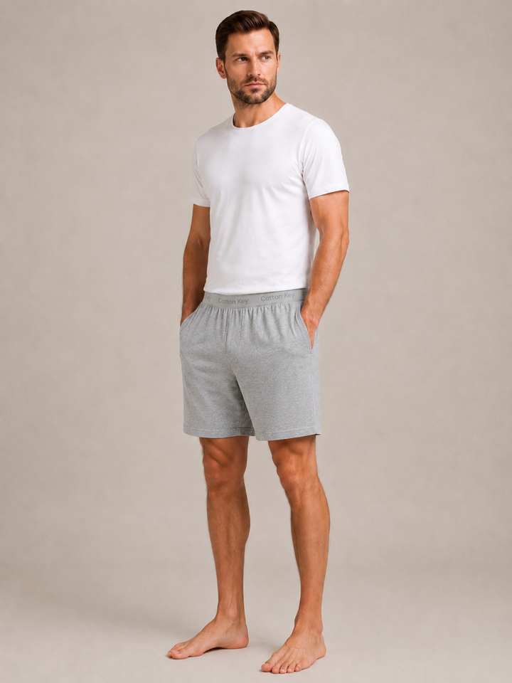 Grey Cotton Boxer – Pocketed Men’s Underwear | Cotton Key